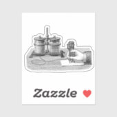 Antique Steampunk Writer Edison Aufkleber (Blatt)