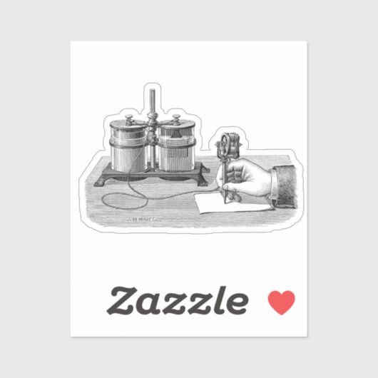 Antique Steampunk Writer Edison Aufkleber (Blatt)