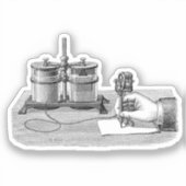 Antique Steampunk Writer Edison Aufkleber (Vorderseite)