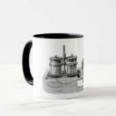 Antique Steampunk Writer Edison Tasse (Vorderseite Links)