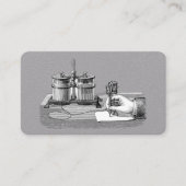 Antique Steampunk Writer Edison Visitenkarte (Vorderseite)