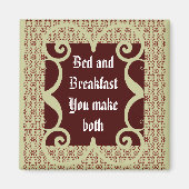 ANTIQUE STIL BETT UND FRÜHSTÜCK MAGNET (Vorne)