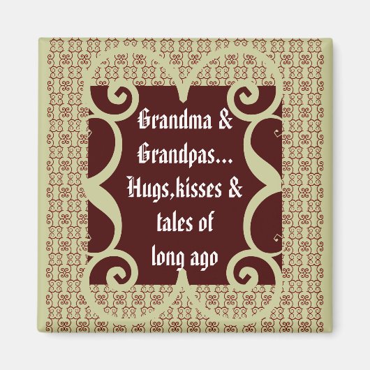 ANTIQUE STIL GRANDMA & GRANDPA MAGNET (Vorne)