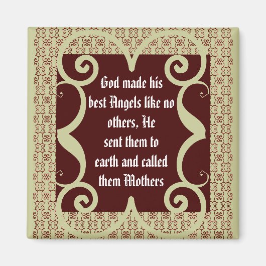 ANTIQUE STIL MOTHERS POEM MAGNET (Vorne)