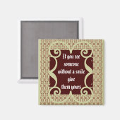 ANTIQUE STIL SMILE MAGNET (Vorderseite/Rückseite)