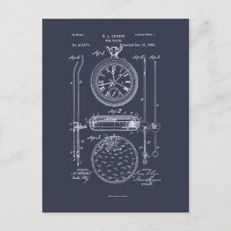 Antique Stopwatch, 1889 Zeichnend Patent Postkarte