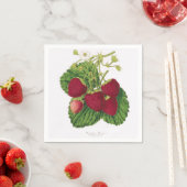 Antique Strawberry Print Napkin Serviette (Beispiel)