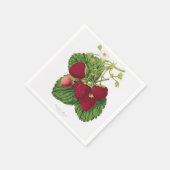 Antique Strawberry Print Napkin Serviette (Ecke)