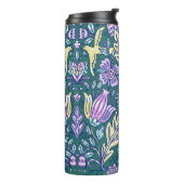 Antique Style Flowers and Birds Pattern Thermosbecher (Nach links gedreht)