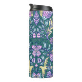 Antique Style Flowers and Birds Pattern Thermosbecher (Nach rechts gedreht)