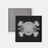 Antique Sugar Skull Magnet (Vorderseite/Rückseite)