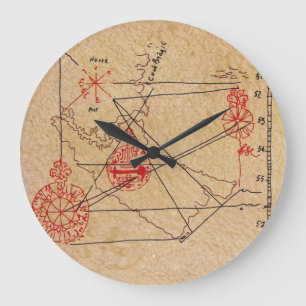 ANTIQUE TALISMAN/PIRATES TREASKARTENPARKPLATZ GROßE WANDUHR