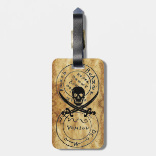 ANTIQUE TALISMAN / PIRATES TREASMAPS PARCHMENT GEPÄCKANHÄNGER