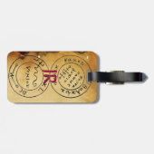 ANTIQUE TALISMAN / PIRATES TREASMAPS PARCHMENT GEPÄCKANHÄNGER (Rückseite horizontal)