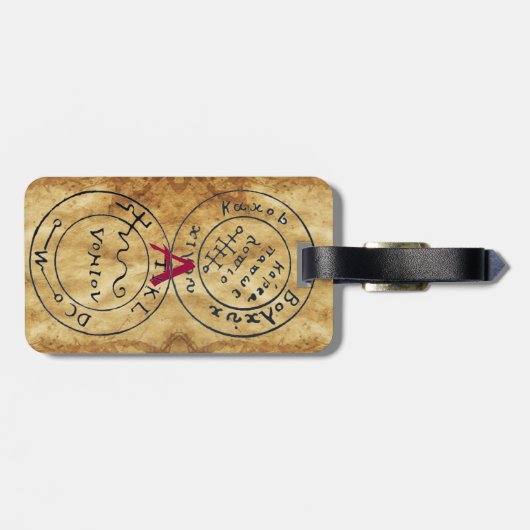 ANTIQUE TALISMAN / PIRATES TREASMAPS PARCHMENT GEPÄCKANHÄNGER (Rückseite horizontal)