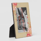 Antique Tan Mat 5 x 7 Foto Plaque mit Easel Fotoplatte (Seite)