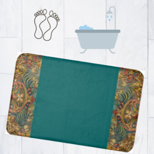 Antique Tapesty Jewel Tones Dark Aquamarin Phthalo Badematte