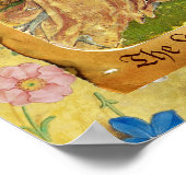 Antique Tarots / Deutsche Hof Cards / Dame of Hogs Poster (Ecke)