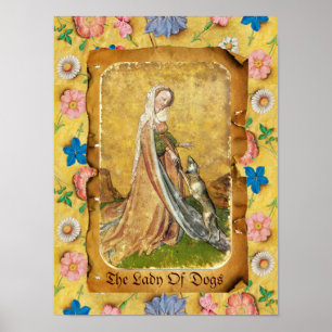 Antique Tarots / Deutsche Hof Cards / Dame of Hogs Poster