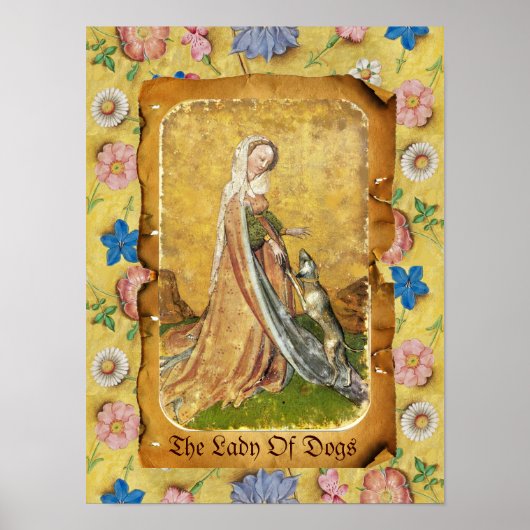 Antique Tarots / Deutsche Hof Cards / Dame of Hogs Poster (Vorne)