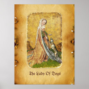 Antique Tarots / Deutsche Hof Cards / Dame of Hogs Poster