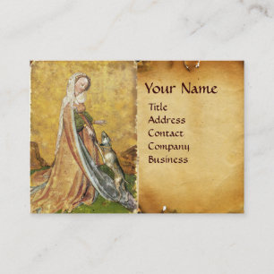 Antique Tarots / Deutsche Hof Cards / Dame of Hogs Visitenkarte