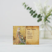 Antique Tarots / Deutsche Hof Cards / Dame of Hogs Visitenkarte (Stehend Vorderseite)