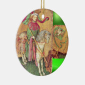 Antique Tarots / Deutsche Hofkarten / König der Fa Keramikornament (Rechts)