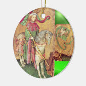 Antique Tarots / Deutsche Hofkarten / König der Fa Keramikornament (Links)