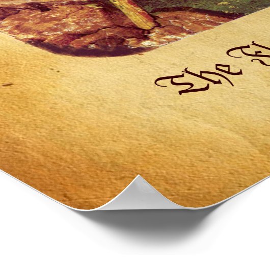 Antique Tarots / Deutsche Visitenkarten / Falkenfl Poster (Ecke)