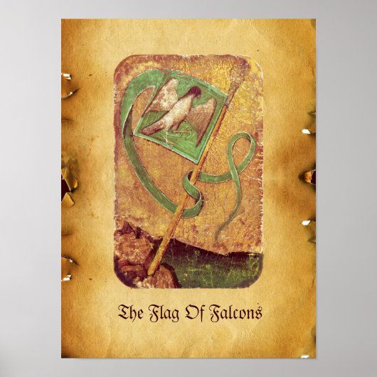 Antique Tarots / Deutsche Visitenkarten / Falkenfl Poster (Vorne)