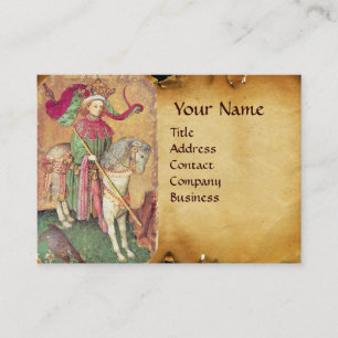 Antique Tarots / German Court Cards / King of Falc Visitenkarte