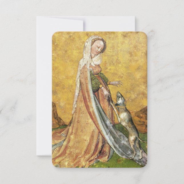 Antique Tarots / German Court Cards / Lady of Hogs (Vorderseite)