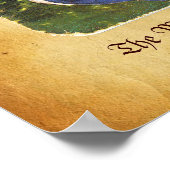 Antique Tarots / German Court Cards / Maid of Hart Poster (Ecke)