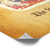 Antique Tarots / German Court Cards / Queen of Har Poster (Ecke)