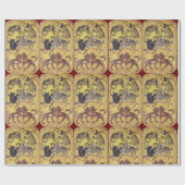 Antique Tarots / German Court Cards / Sieben Hunde Geschenkpapier (Flach)