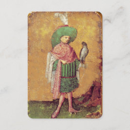 Antique Tarots German Court Cards/Squire of Falcon