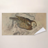 Antique Tawny Owl Print Badehandtuch (Badehandtuch)