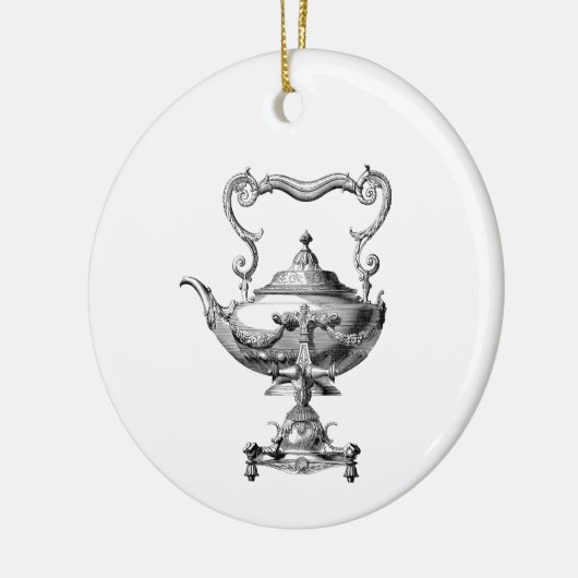 Antique Tea Kettle Keramik Ornament (Links)