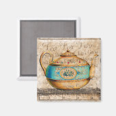 Antique Tea Pot Magnet (Vorderseite/Rückseite)