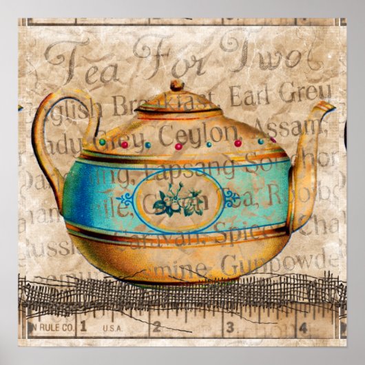 Antique Tea Pot Poster (Vorne)