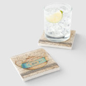 Antique Tea Pot Steinuntersetzer (Seitenansicht)