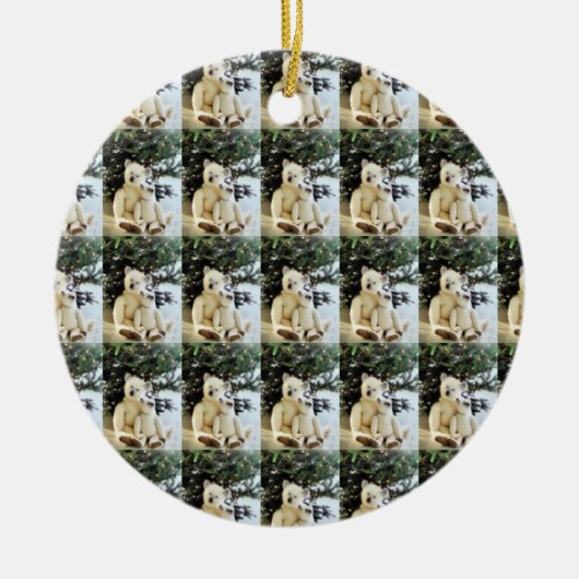 *ANTIQUE TEDDY BEARS* CHRISTMAS ORNANATION KERAMIK ORNAMENT (Vorne)