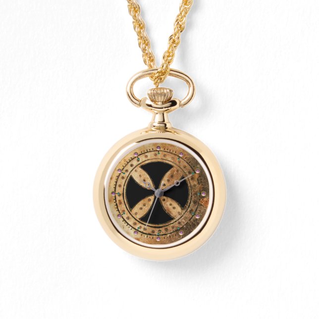 ANTIQUE TEMPARKROSS, schwarz Armbanduhr (Vorderseite)