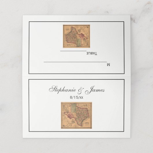 Antique Texas Karte #1 (Außenseite Aufgefaltet)