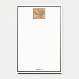 Antique Texas Karte #1 Post-it Klebezettel