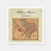 * Antique Texas Map #1, Distressed BG #3 Serviette (Vorderseite)