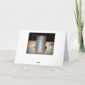 Antique Tin Cups Happy Birthday Karte (Rückseite)