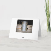 Antique Tin Cups Husband Happy Birthday Karte (Rückseite)