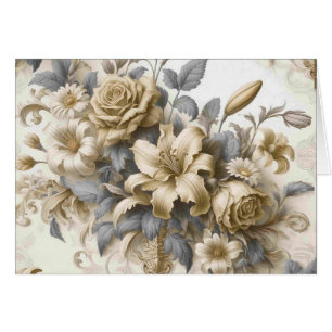 Antique Tinge Golden Floral Perfektion